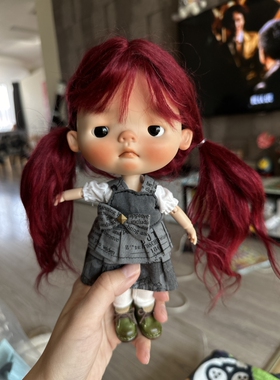 桑妮儿可戴Blythe头围马海毛假发