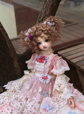 三分volks假发bjd新色亚麻金马海毛小卷毛假发