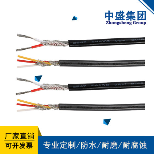 安徽中盛低烟无卤阻燃屏蔽软电缆WDZB-RYYP 2*0.3