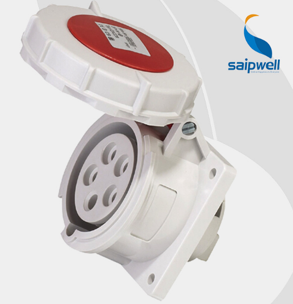 厂家供应 5孔户外用电源插座32A 暗装直插座 380V防雨插座SP-240