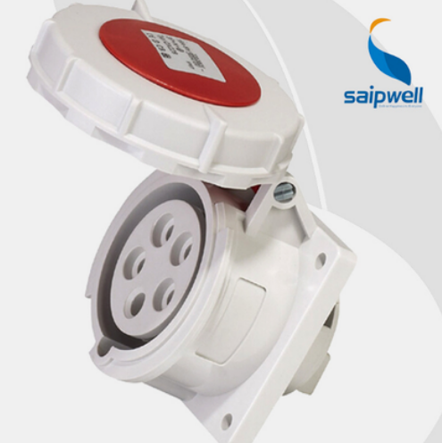 厂家供应 5孔户外用电源插座32A 暗装直插座 380V防雨插座SP-240