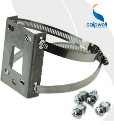 供应防水盒安装在电线杆上抱箍 安防监控立杆专用抱箍 安装卡箍