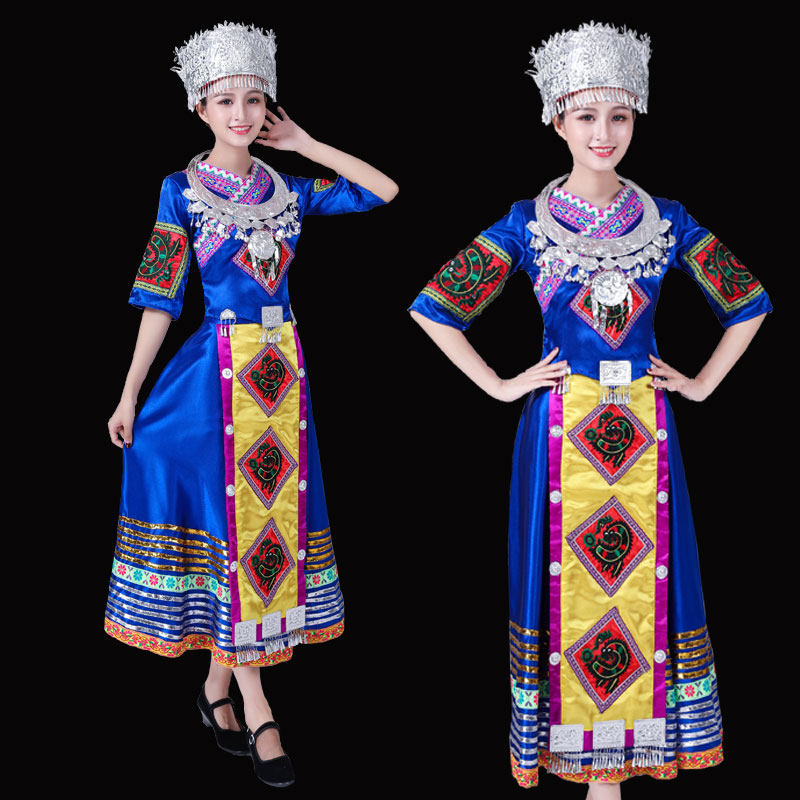 新款贵州湖北湖南少数民族女装苗族苗寨苗服侗族舞台表演演出服装