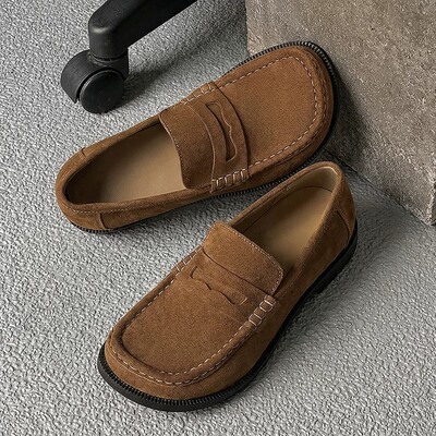 KLAMMKICKS乐福鞋皮鞋复古休闲一脚蹬简约KLA-6738