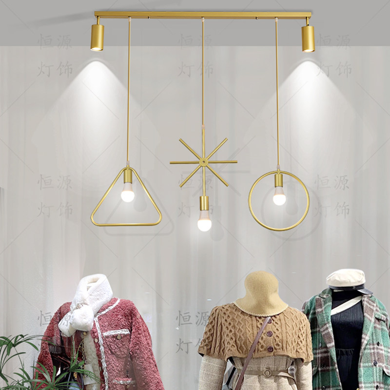 轻奢服装店模特橱窗展示吊灯网红女装店铺商用创意灯美甲吧台灯具