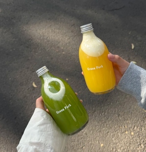 冷萃冷泡瓶300ml500ml咖啡奶茶外卖便携带盖冷萃瓶人气杯玻璃密封