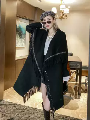 Double-sided cashmere coat women 2020 Autumn New European station heavy industry fashion temperament stream Su long version coat tide