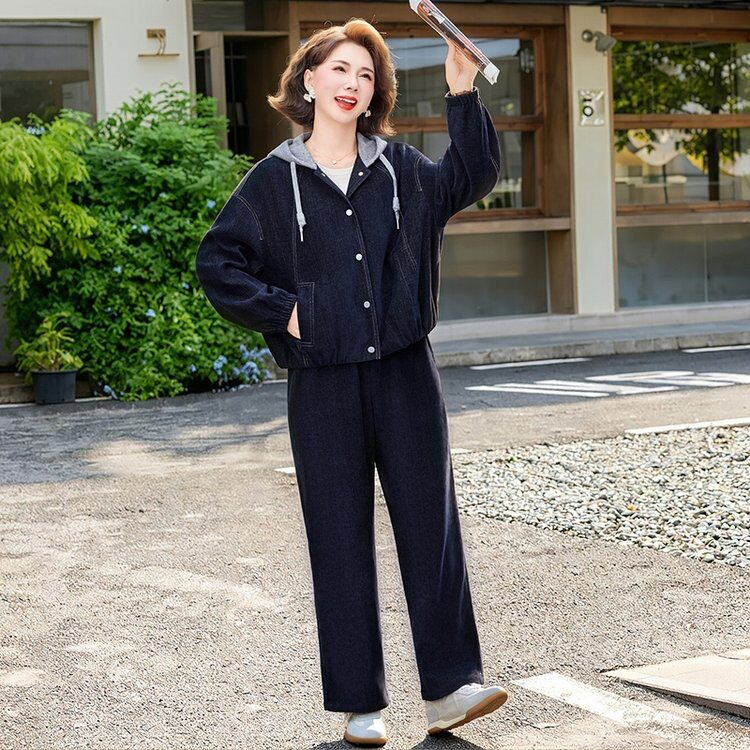 休闲运动服套装女秋天2026新款洋气质妈妈减龄显瘦秋季跑步两件套