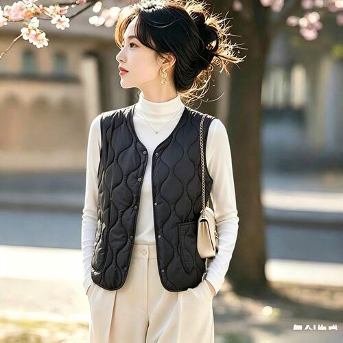 菱格轻薄棉马甲女秋冬新款2026年中老年妈妈外穿外搭保暖马夹坎肩