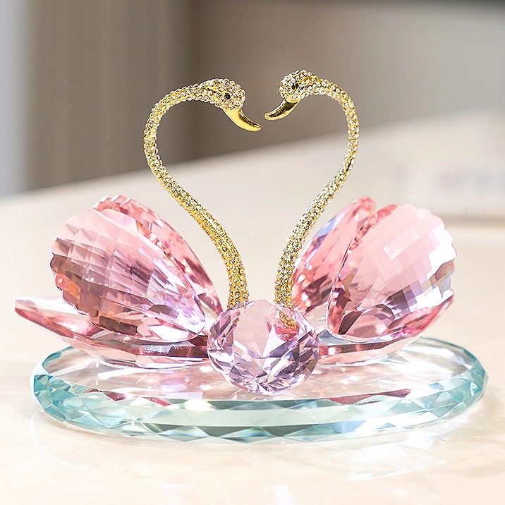 轻奢水晶天鹅摆件客厅玄关电视柜酒柜家居装饰品乔迁新居礼品,家居饰品,桌面摆件,淘宝优惠券,粉丝福利购,淘宝优惠卷