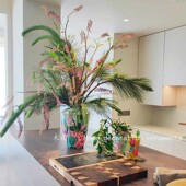 花瓶轻奢高级感陶瓷大花瓶法式 饰客厅插花摆件花瓶复古 茶几餐桌装