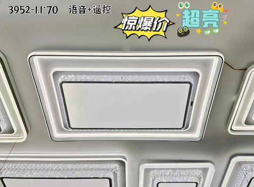 高亮智能现代流行大尺寸高档led客厅灯大气简房间餐厅水晶吸顶灯