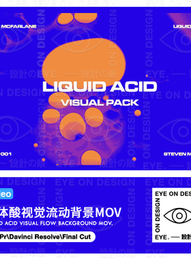 4K液体酸视觉Liquid Acid Visuals五彩颜色流动纹理背景视频素材