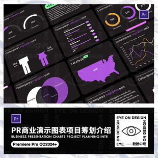 PR基本图形31款企业商业图表统计信息动画项目说明动态幻灯片模板