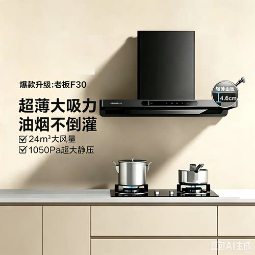 老板星辰F30/F50/F70超薄大吸力油烟机60A0S/61N0S/60A9S变频家用
