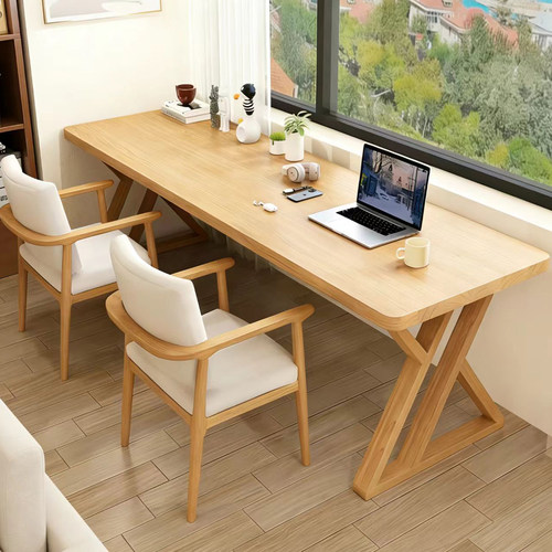 实木书桌家用台式电脑桌书房长条