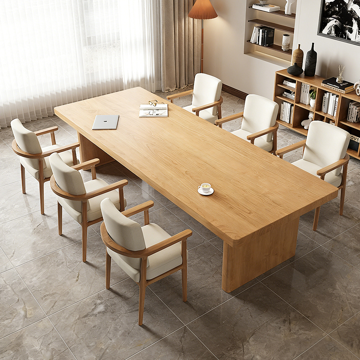 北欧实木大书桌简约双人学习桌家用办公桌客厅长桌子工作台电脑桌