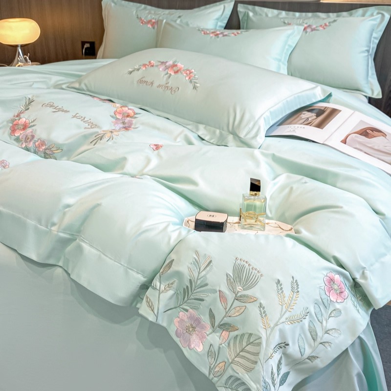 小清新高支全棉四件套亲肤裸睡
