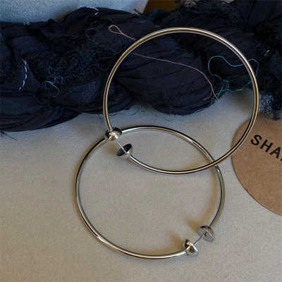 欧美简约大圈圈不掉色耳环hoop