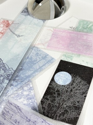 soii手帐分装|cream grocery pet闪砂胶带《心脏深蓝》