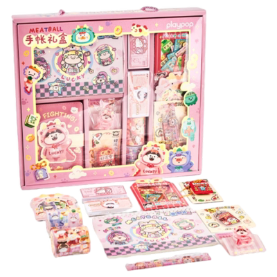 PLAYPOP肉球手帐套装礼物女孩儿童手工DIY贴纸素材本子节日礼物