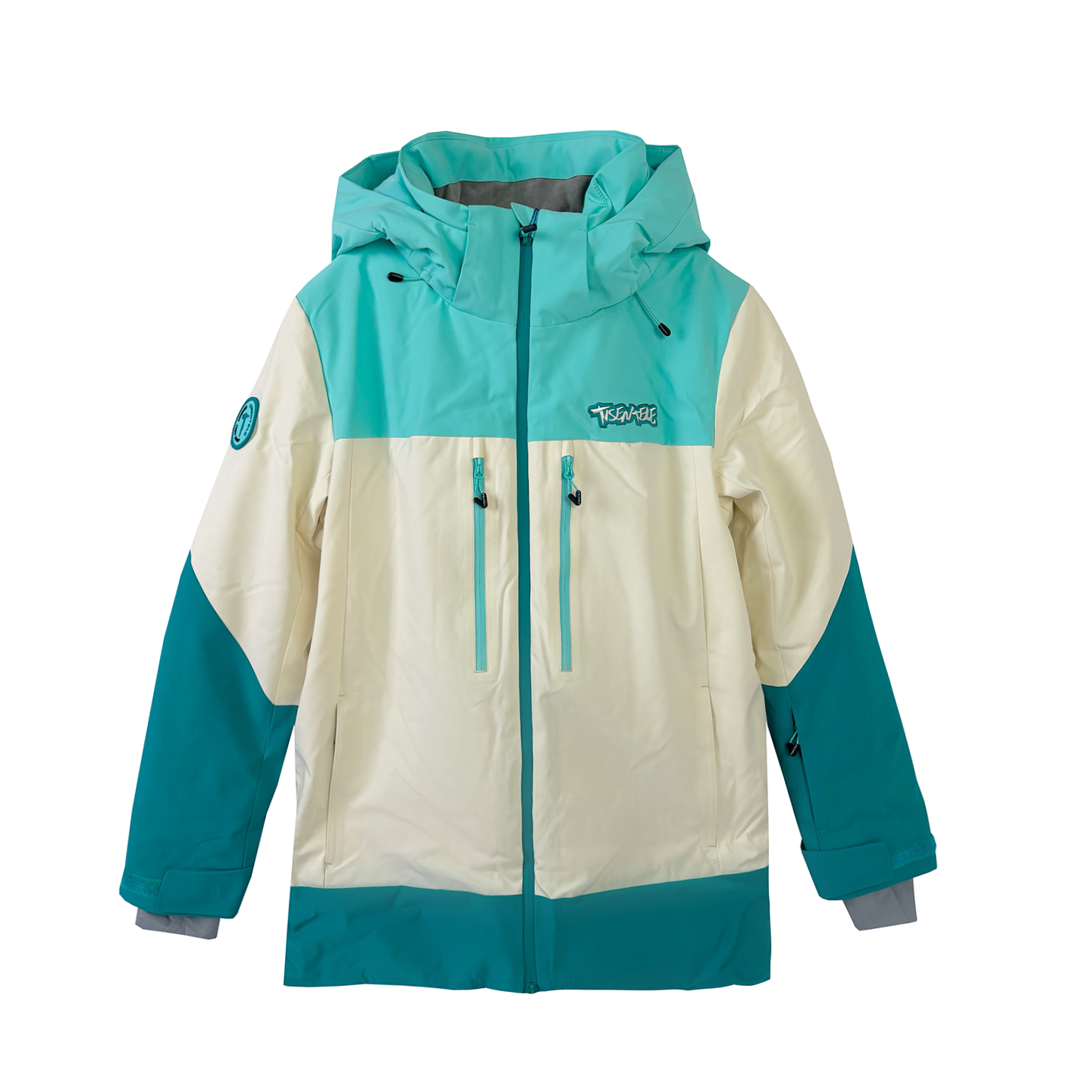 TISENTELE女中长滑雪衣冬季夹棉防风防水双板单板冲锋衣服554010