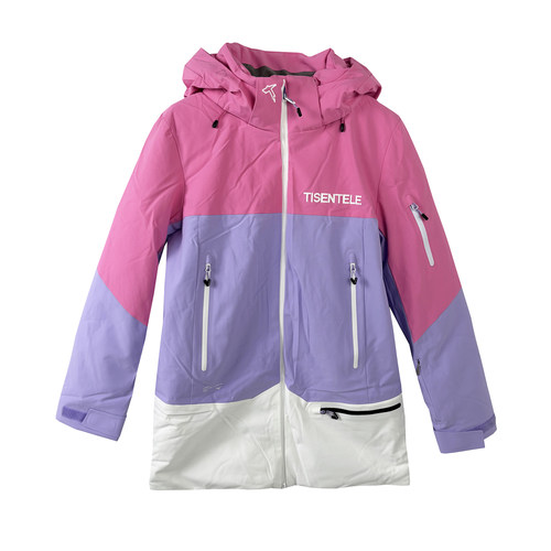 TISENTELE女中长滑雪衣冬季夹棉防风防水双板单板冲锋衣服554038