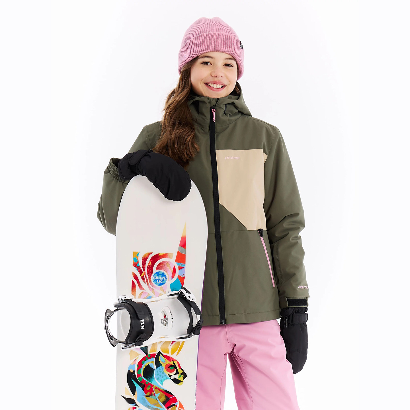 protest原单儿童滑雪服冬季夹棉户外棉服防风防水保暖外套单双板