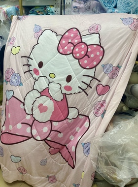新品包邮日单卡通卡通儿童冷感被夏凉被丑鱼自嗨熊柔软透气可机洗