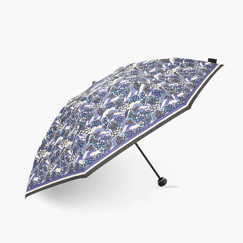 日本ANNA SUI安娜苏便携三折伞蓝色碎花2023新款女雨伞迷你包邮