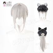 三角洲行动 露娜红皮cos假发 一体扎发 秀琴家 天际线 猫耳帽子