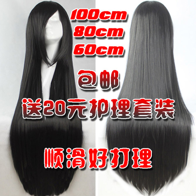 秀琴家_cos假发黑长直万用假毛