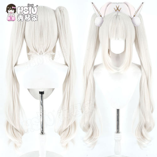秀琴家 胜利女神 nikke布兰儿cos假发 幸运特快车 双马尾分体混蓬