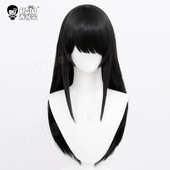 秀琴家 万用黑假毛 60cm黑色长直发 银魂cos 桂小太郎cosplay假发