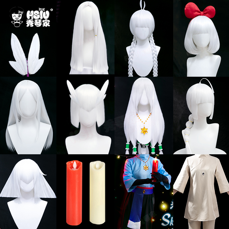 秀琴家sky光遇先祖白鸟蜡烛假毛