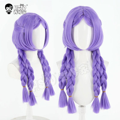秀琴家 英雄联盟 芸阿娜cos假发 不破之誓 辫子造型混丝加蓬发丝