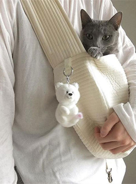 猫包斜挎宠物外出便携中小型犬狗窝ulzzang书包袋出门旅游透气背