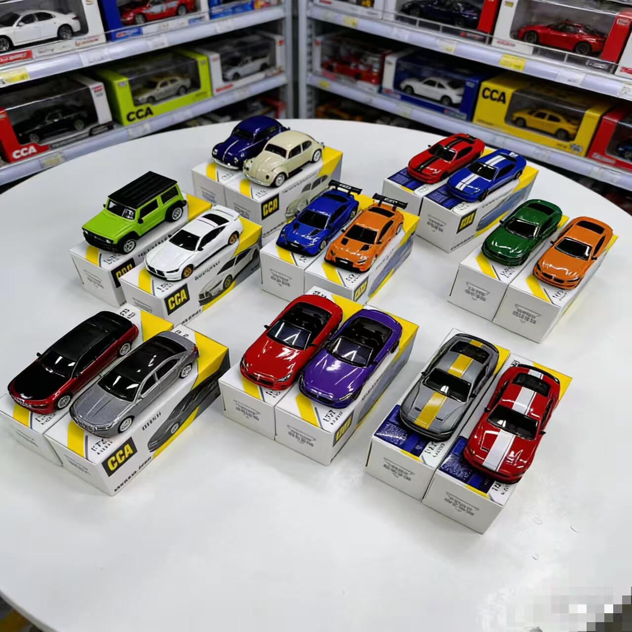 CCA车模1:64合金小车宝马兰博基尼丰田霸道普拉多汽车模型玩具