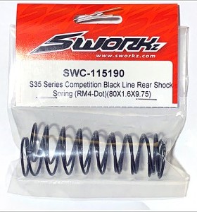 SWORKZ S35 黑武士後避震器彈簧(RM4點)(80X1.6X9.75) SWC-115190