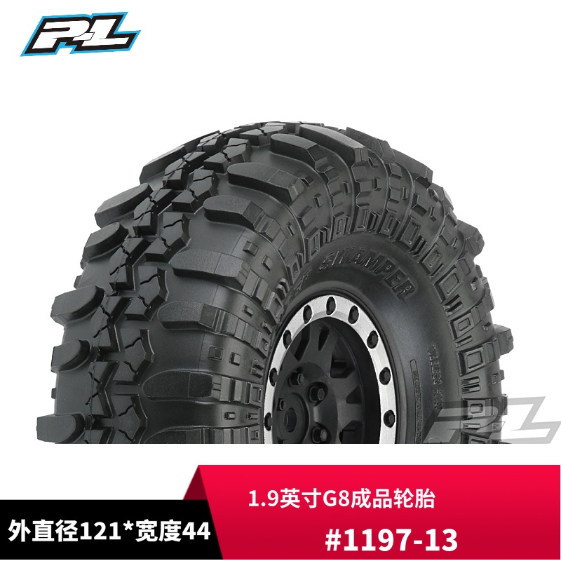 现货 美国PL 1.9英寸G8成品轮胎 121*44 2个 1/10攀爬 #1197-13