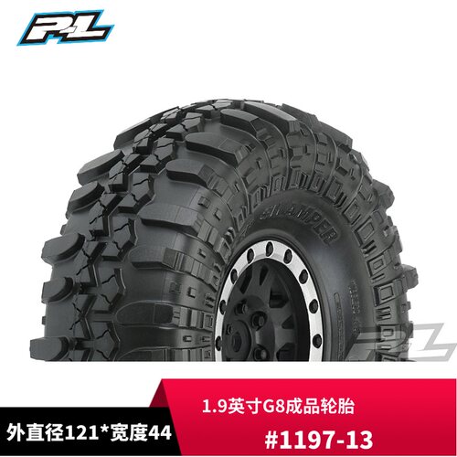 现货 美国PL 1.9英寸G8成品轮胎 121*44 2个 1/10攀爬 #1197-13