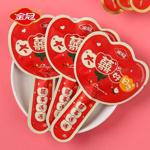 金冠大喜的好日子牛奶味棒棒糖婚庆喜糖果批发喜庆包装解馋小零食