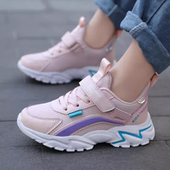 ABC女童运动鞋 加厚棉鞋 秋冬女孩透气跑步鞋 CEO 皮面小学生鞋 软底