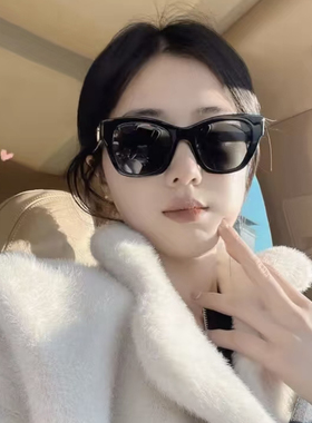 B和B 0132 女生意产进口定制板材猫眼款太阳镜 大框修脸墨镜 INS