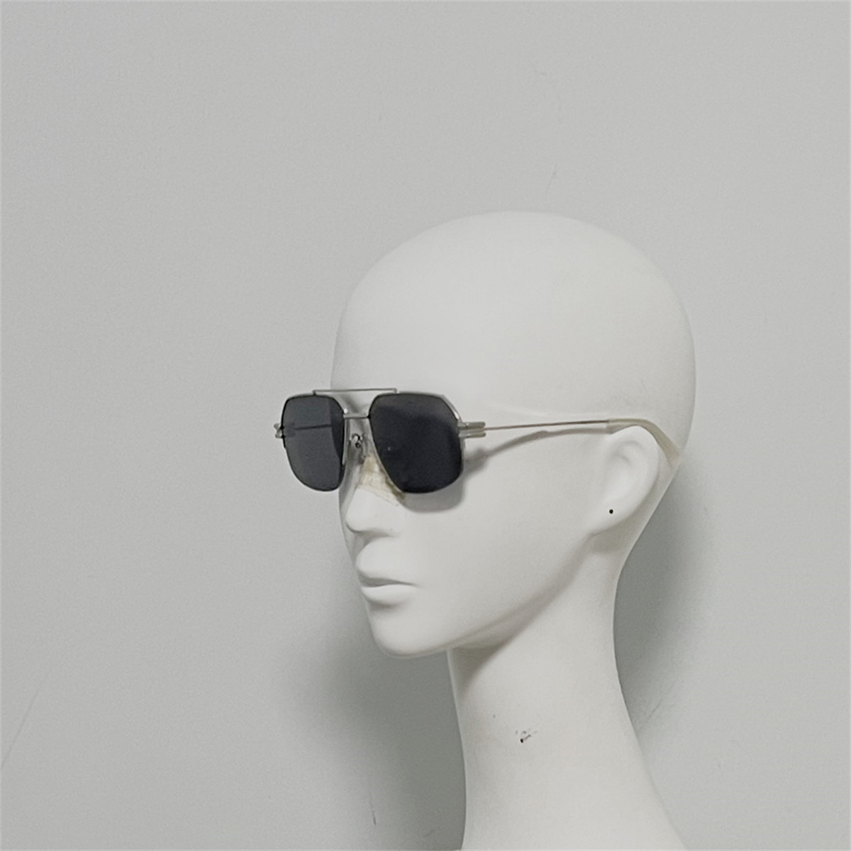 B和V 1237 超大方框修脸太阳镜 文艺半框墨镜 超管网的 样品 前样