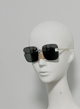 C和H 4287 防过敏钛金属无框修脸太阳镜 方框墨镜 25年新款 INS