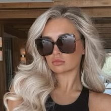 TF766 意大利进口定制花料板材太阳镜 超大框蝶形修脸墨镜 INS款