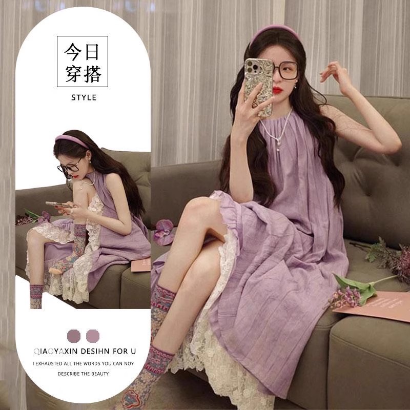 连衣裙女夏海边度假风小个子裙子