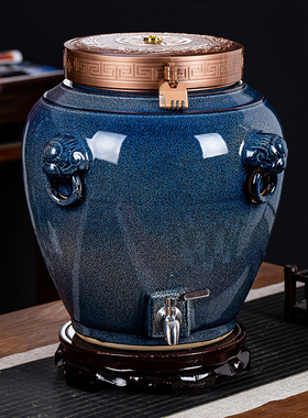 加厚陶瓷酒坛酒缸密封家用窖藏罐20 3050100斤装龙头白酒存酒专用