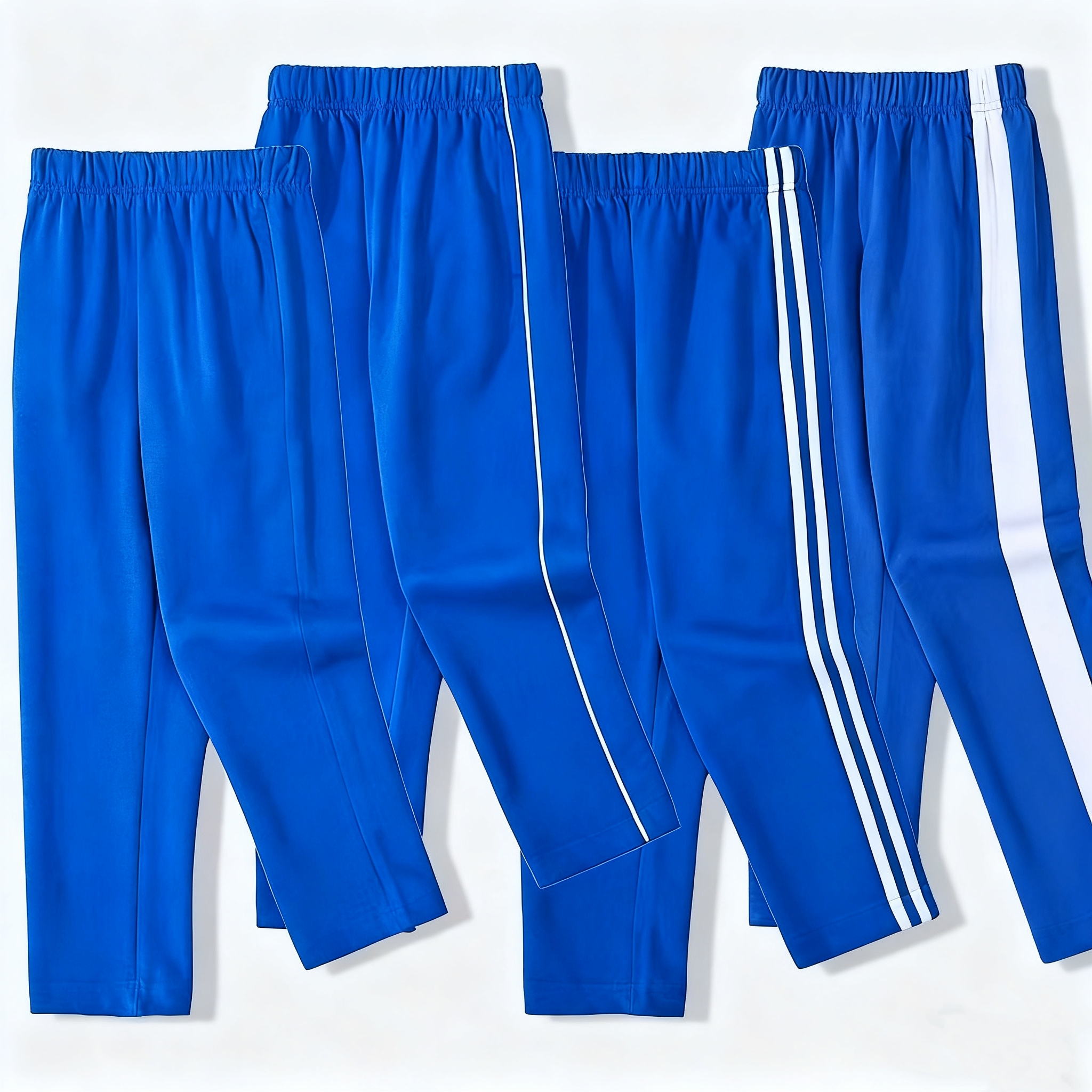 校服裤子宝蓝色中小学生运动宽松直筒春秋一二三道杠加绒保暖校裤